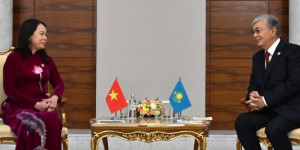 Глава государства провел встречу с вице-президентом Вьетнама Во Тхи Ань Суан