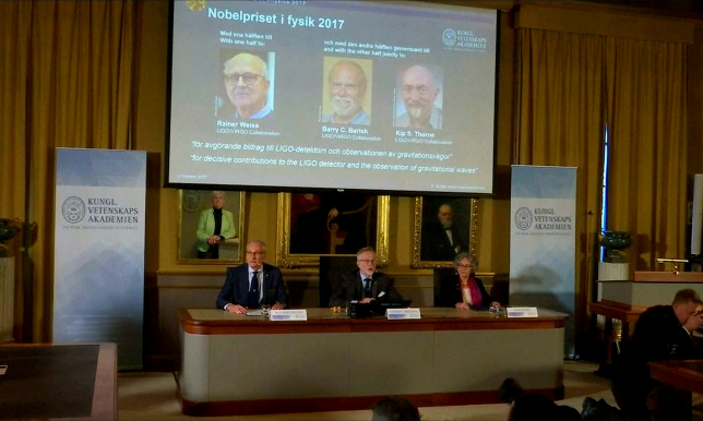 В Стокгольме объявлены лауреаты Нобелевской премии по физике