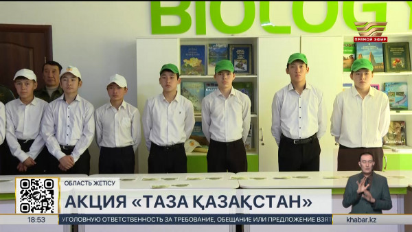 Школьники помогают увеличивать лесной фонд в области Жетысу