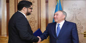 Елбасы встретился с послом ОАЭ в Казахстане Мохаммад аль-Джабером
