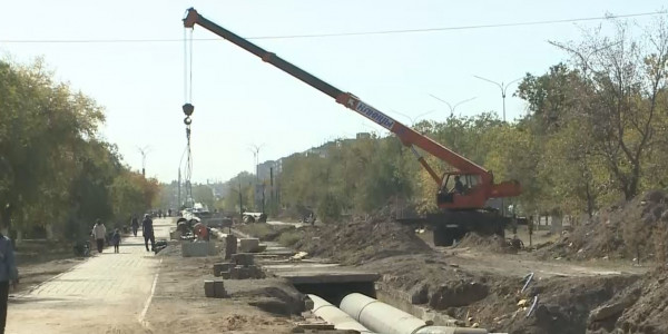 Теміртау қаласында жылу желісі жаңартылып жатыр