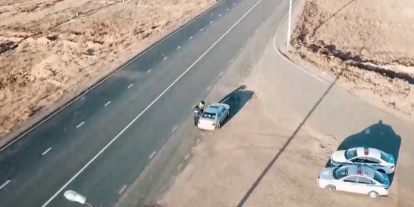 Нарушителей правил дорожного движения в Атырауской области начали выявлять при помощи дронов