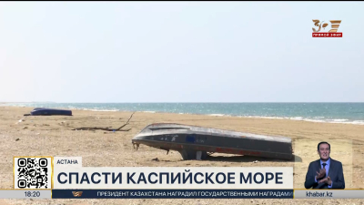 Уровень воды в Каспийском море снизился на два метра