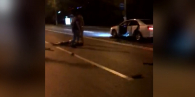 В Алматы участники ночной драки едва не лишились жизни под колёсами авто