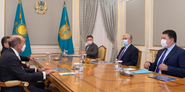 Мемлекет басшысы ERG компаниялар тобының акционерлері Александр Машкевич пен Патох Шодиевті қабылдады