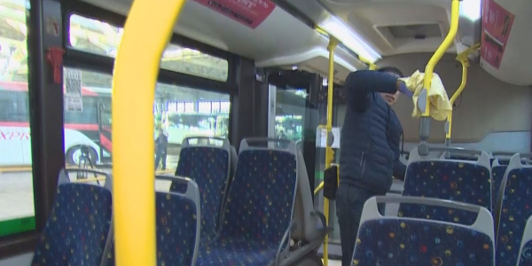 Елордада автобустарды дезинфекциялау жұмыстары басталды