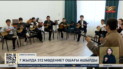 Соңғы 7 жылда елде 312 мәдениет ошағы ашылды