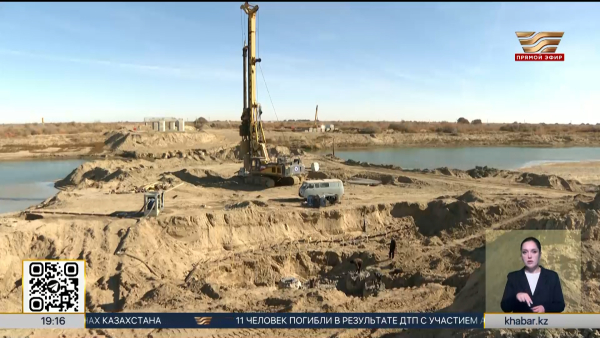 Строительство моста через Сырдарью возобновили в Казалинском районе