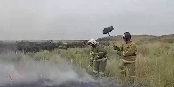 В области Улытау потушили пожар