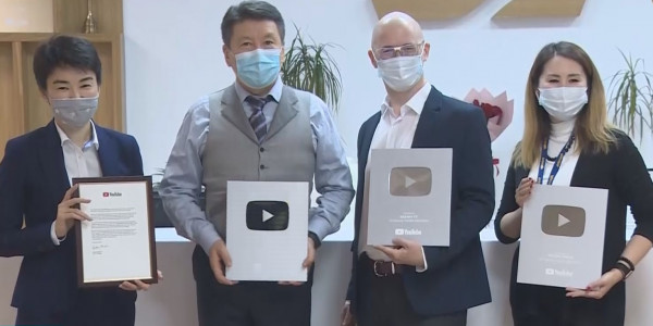 &laquo;Хабар&raquo; Агенттігі YouTube желісінің күміс батырмасын алды