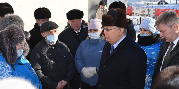 Президент встретился с жителями Рудного