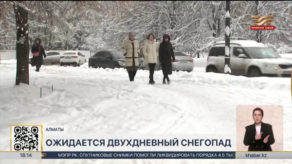 Сильный двухдневный снегопад ожидается в Алматы