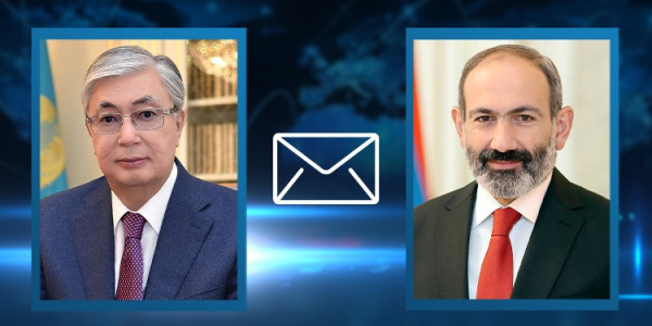 Мемлекет басшысы Армения Республикасының Премьер-Министрі Никол Пашинянға құттықтау жеделхатын жолдады