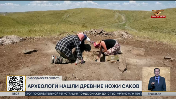 Древние ножи сакских кочевников нашли в Павлодарской области