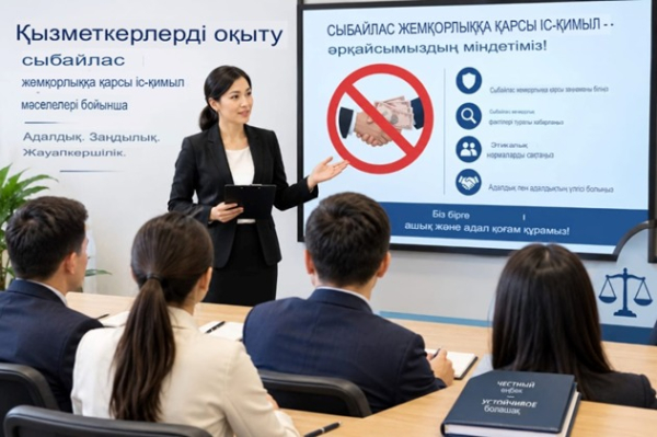 «Хабар» Агенттігі» АҚ сыбайлас жемқорлыққа қарсы іс-қимыл мәселелері бойынша оқыту іс-шарасын  өткізді