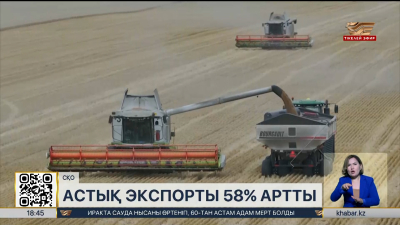 Елімізде астық экспорты 58% артты