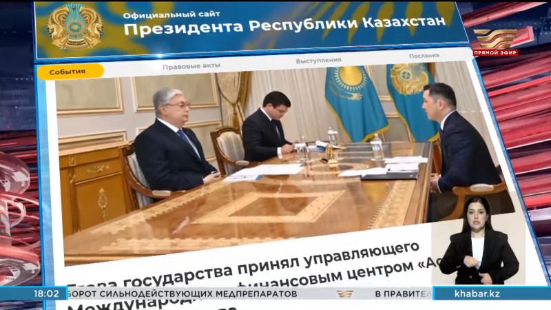 Президент принял управляющего МФЦ «Астана» Рената Бектурова