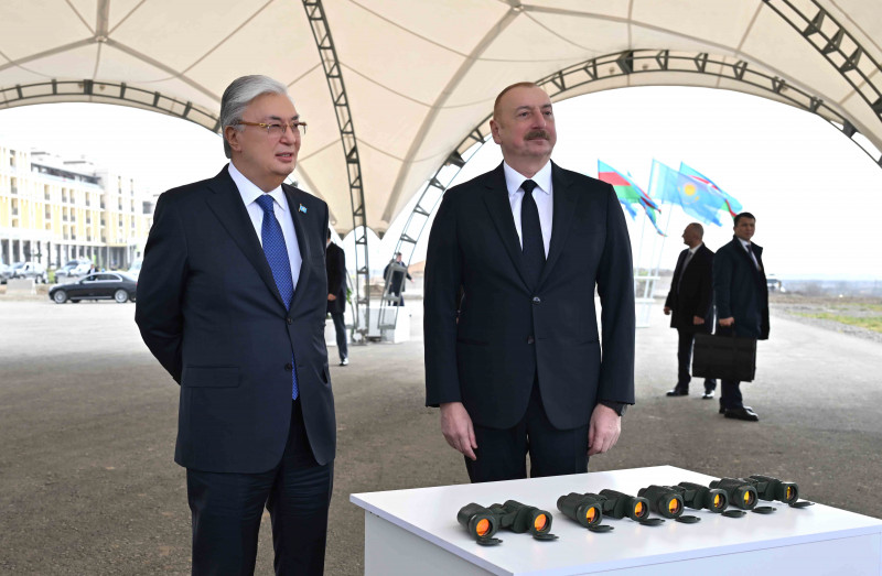 Президенты Казахстана и Азербайджана ознакомились с генеральным планом развития г.Физули