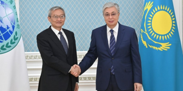 К. Токаев принял Генерального секретаря Шанхайской организации сотрудничества Чжан Мина