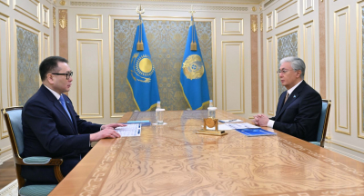 Глава государства принял министра торговли и интеграции Армана Шаккалиева