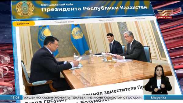 Глава государства принял вице-премьера Каната Бозумбаева