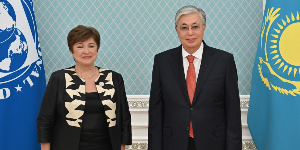 Президент Халықаралық валюта қорының басқарушы директоры Кристалина Георгиеваны қабылдады