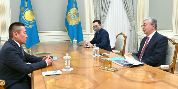 Глава государства принял члена Национального курултая Талгата Калиева