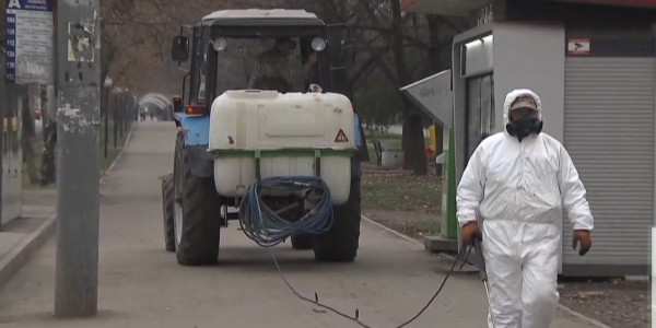 Как проходит дезинфекция алматинских улиц