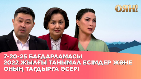 7-20-25 бағдарламасы, 2022 жылғы танымал есімдер және оның тағдырға әсері| Толық нұсқа