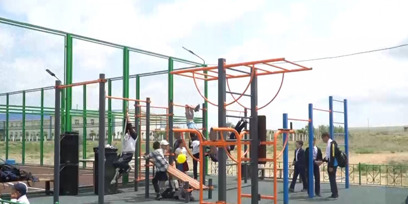 Новые спортплощадки открыли в селе Таласского района