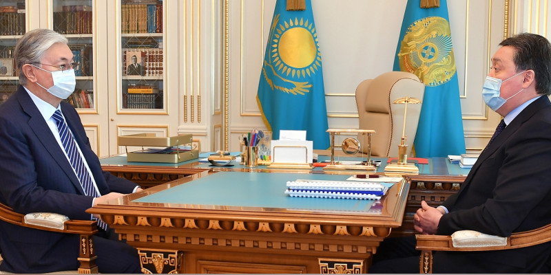 Президент Қасым-Жомарт Тоқаев Премьер-Министр Асқар Маминді қабылдады