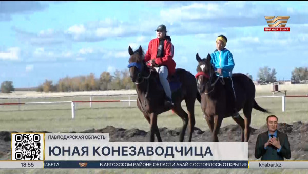 Юная конезаводчица из Павлодарской области готовит скакунов к соревнованиям