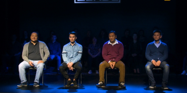 Нурлан Кожамбердиев, Андрей Гуляев, Айдын Таиров, Даурен Хасанов. Интеллектуальное шоу &laquo;Зерде&raquo;