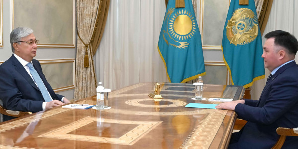 Қасым-Жомарт Тоқаев Жоғарғы Сот төрағасы Асламбек Мерғалиевті қабылдады