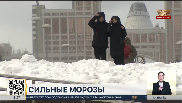 Сильные морозы ожидаются на севере Казахстана