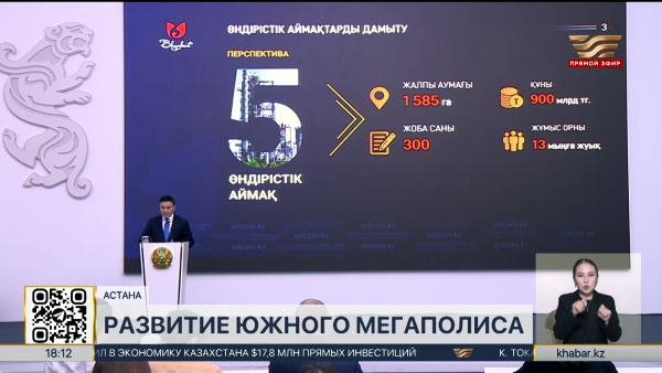 Рост экономики Шымкента составил 14,8%