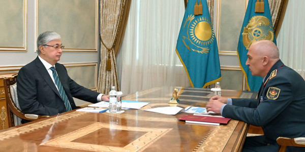 Глава государства принял министра обороны Руслана Жаксылыкова