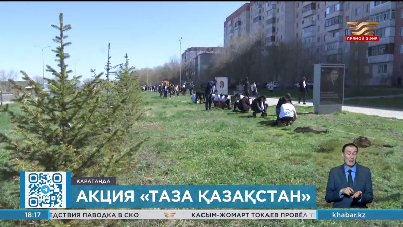 1000 деревьев посадили в Караганде в рамках экоакции «Таза Қазақстан»