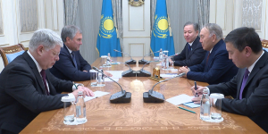 Нурсултан Назарбаев провел переговоры со спикером Госдумы РФ Вячеславом Володиным