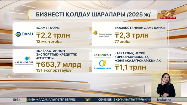 Отандық өндірісті қолдау: жеңілдетілген несие көлемі артты