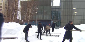 Сотрудники «Хабара» присоединились к массовому челленджу по уборке снега