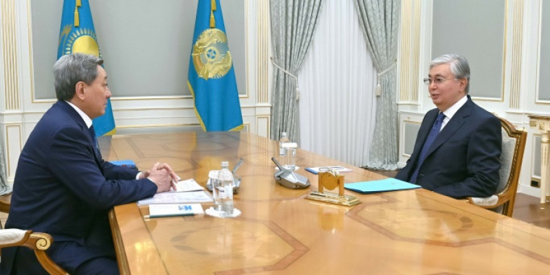 Глава государства принял председателя РОО «Организация ветеранов» Бактыкожу Измухамбетова