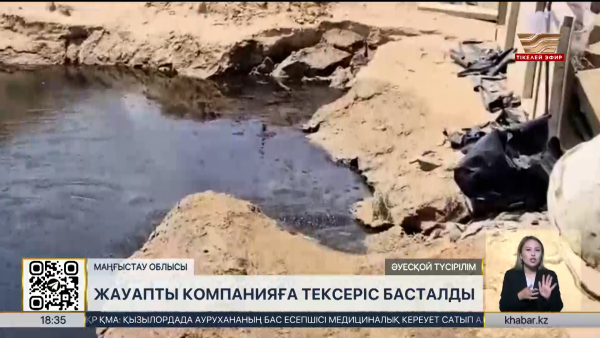Маңғыстауда жерге мұнай төккен компанияға тексеріс басталды