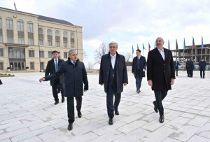 Касым-Жомарт Токаев и Ильхам Алиев посетили город Шушу
