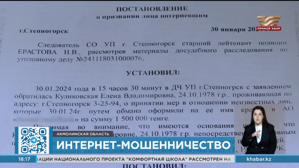 В Акмолинской области зарегистрировали свыше 100 фактов кибер-мошенничества