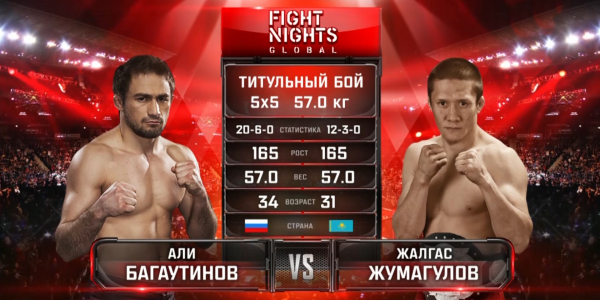 &laquo;Fight Night Global&raquo; Али Багаутдинов &ndash; Жалгас Жумагулов