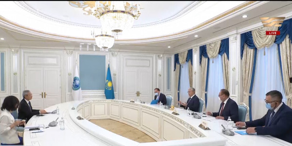 Қасым-Жомарт Тоқаев ШЫҰ Бас хатшысы Чжан Минді қабылдады