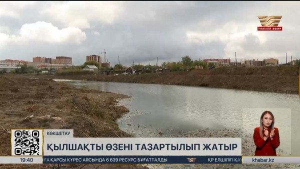 Көкшетаудағы Қылшақты өзені тазартылып жатыр