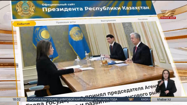 Президент принял главу Агентства по регулированию и развитию финансового рынка