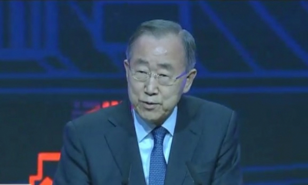 Пан Ги Мун АЭФ алаңында сөз сөйледі